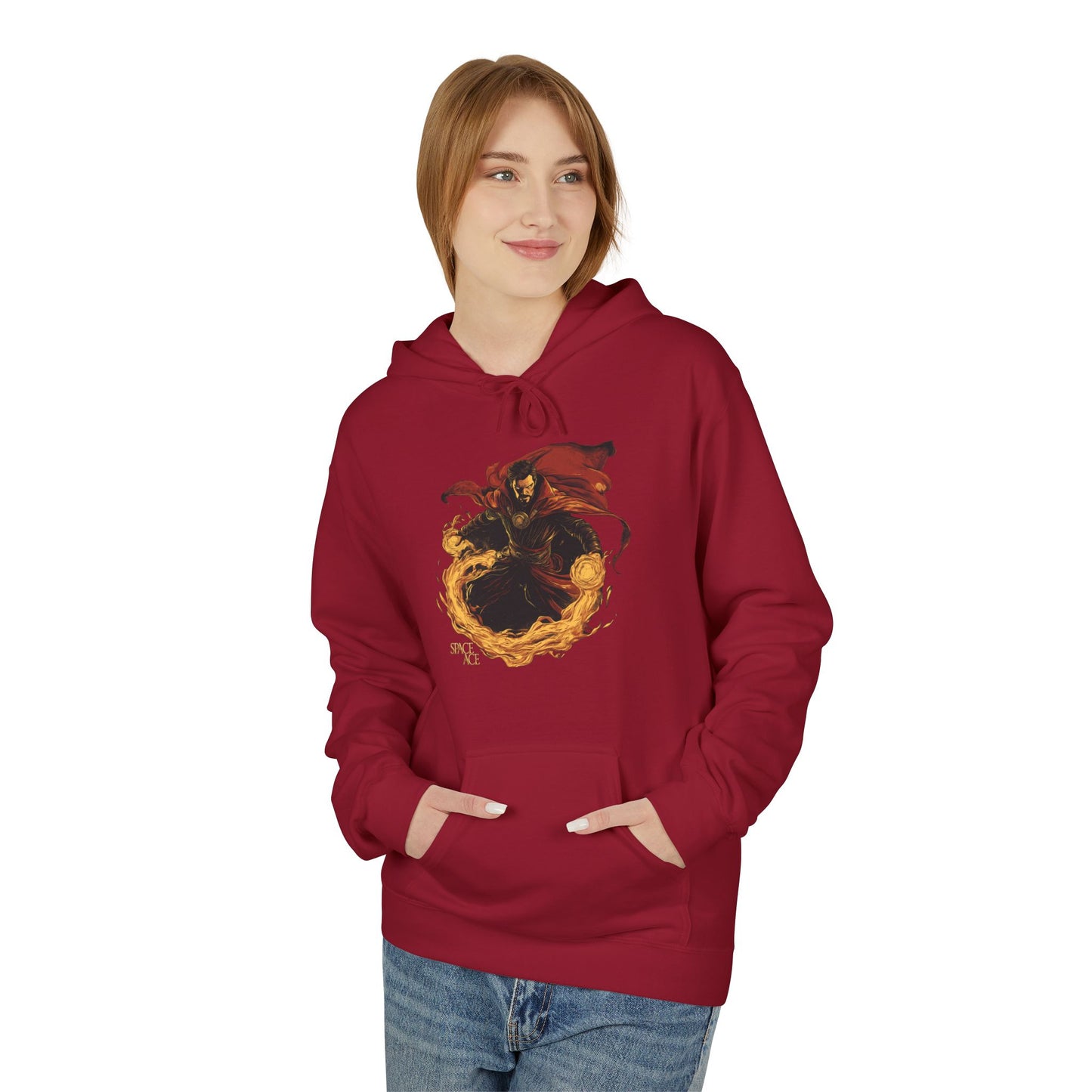 Magic Sorcerer Hoodie — Fiery Mystic Doctor of Science Graphic Pullover