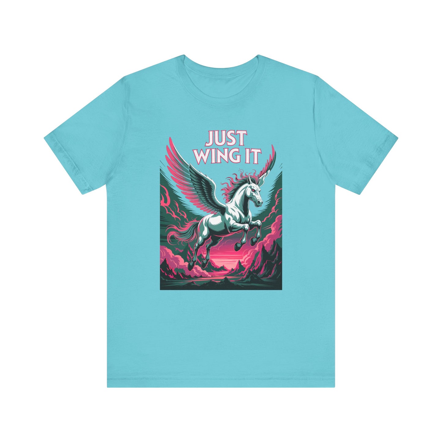 Just Wing It Pink Pegasus Shirt Lightning Clash of the Titans Mythical Horse