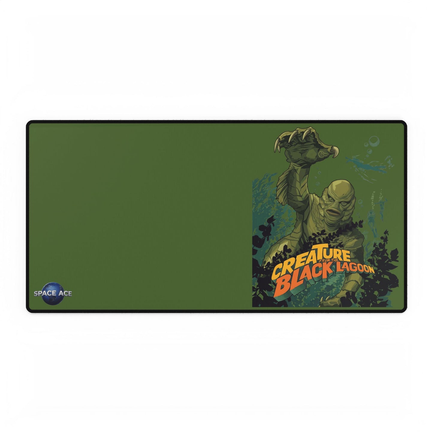 Creature Feature Gaming Desk Mat — Vintage Swamp Monster Mousepad