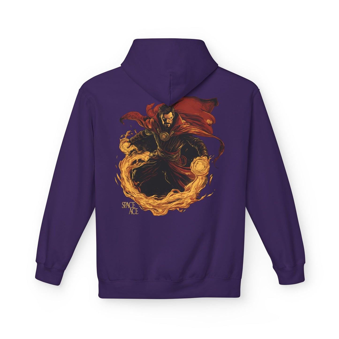 Magic Sorcerer Hoodie — Fiery Mystic Doctor of Science Graphic Pullover