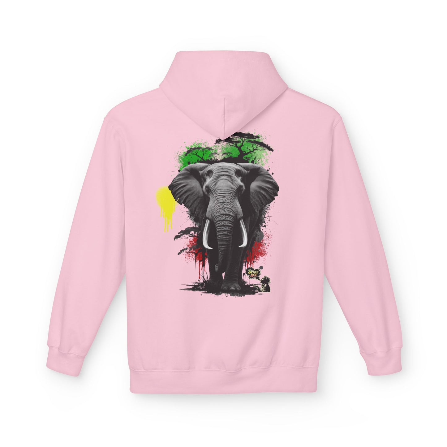 Elephant Paint Splash Hoodie — African Elephant Art Pullover