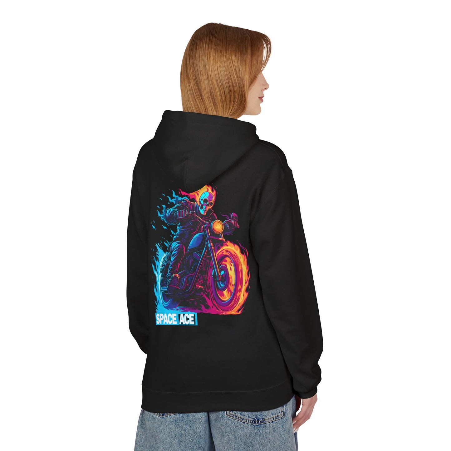 Space Ace Hoodie - General Crunch with Flaming Bike