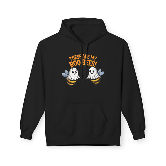 Halloween Ghosts Boo Bees Hoodie, Funny Halloween Sweatshirt, Unisex Fleece Hoodie, Cute Ghost Hoodie, Halloween Gift Idea
