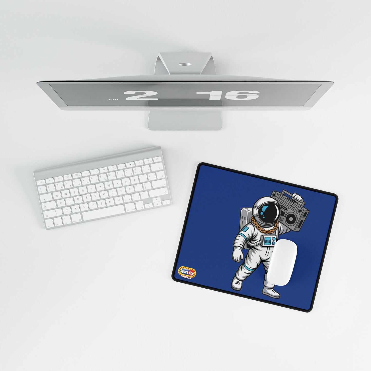 Astronaut with Boombox Desk Mat - Space Music Gaming Mousepad