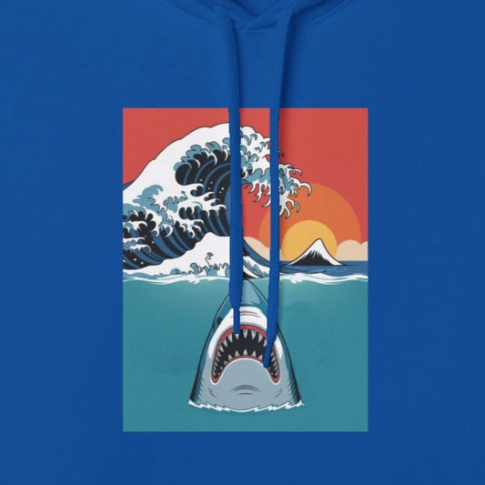 The Wave Jaws Hoodie, Unisex Warm Casual Wear, Beach Lover Gift, Nature-Inspired Apparel, Perfect for Summer, Relaxing Vibes