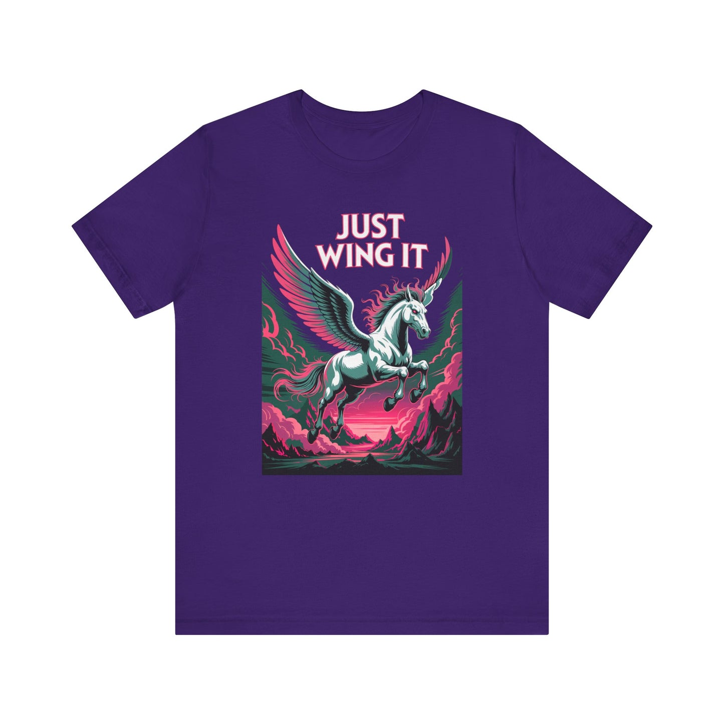 Just Wing It Pink Pegasus Shirt Lightning Clash of the Titans Mythical Horse