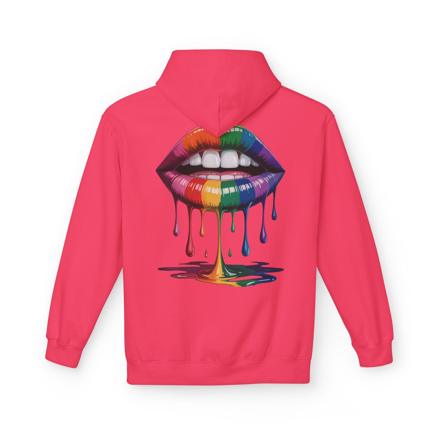 Rainbow Lips Hoodie — Colorful Graphic Pullover