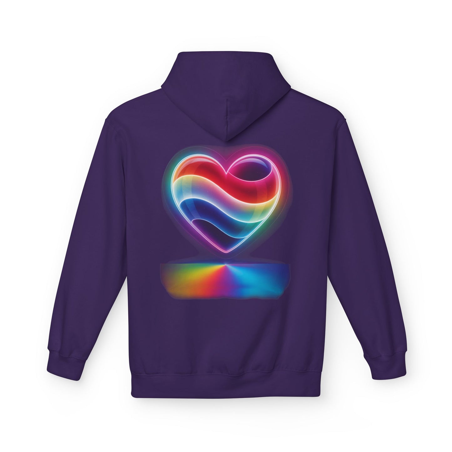 Heart Flag Hoodie — Patriotic & Rainbow Heart Pullover