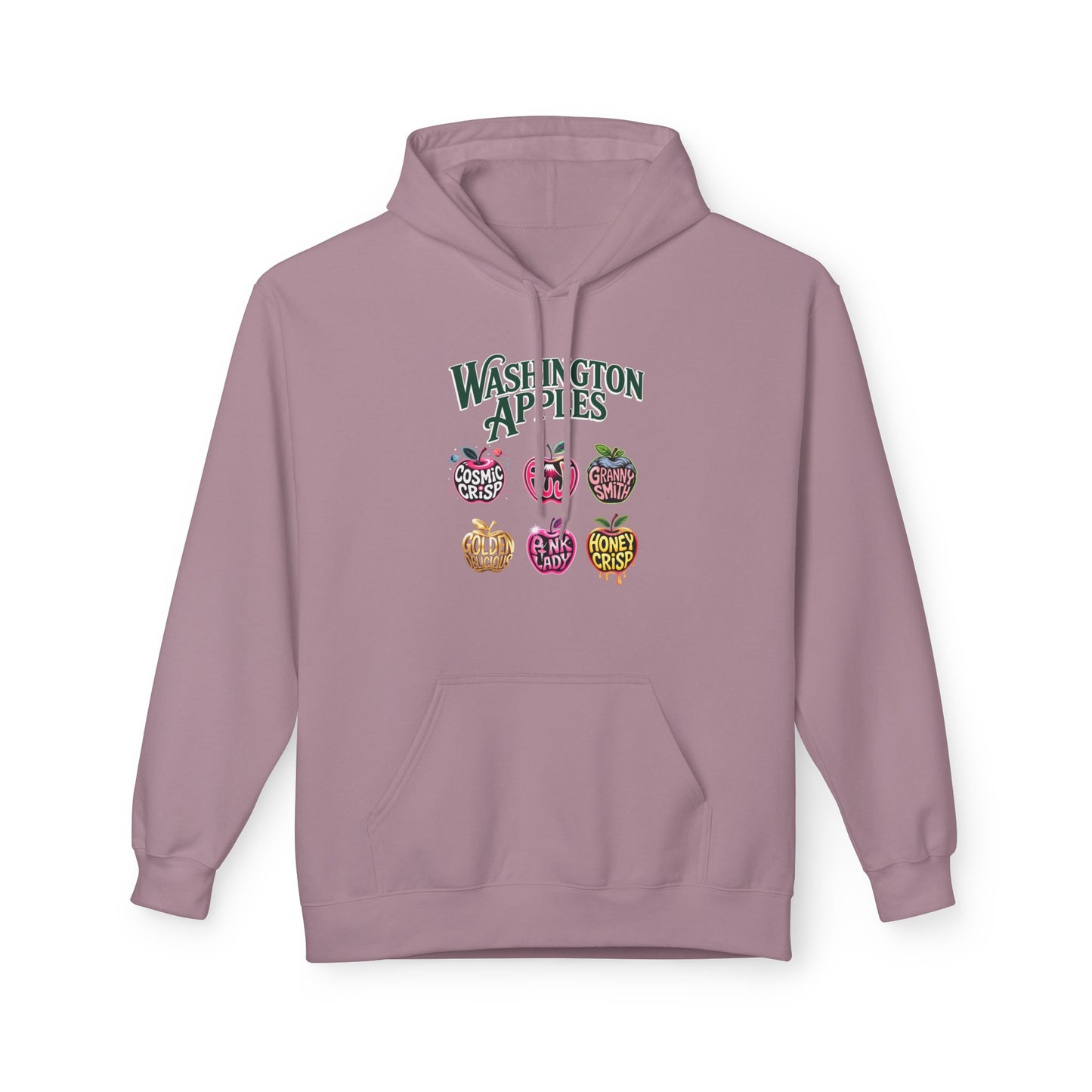 Washington Apples Hoodie — Graphic Apple Variety Sweatshirt (Cosmic Crisp, Fuji, Granny Smith, Pink Lady, Honeycrisp)