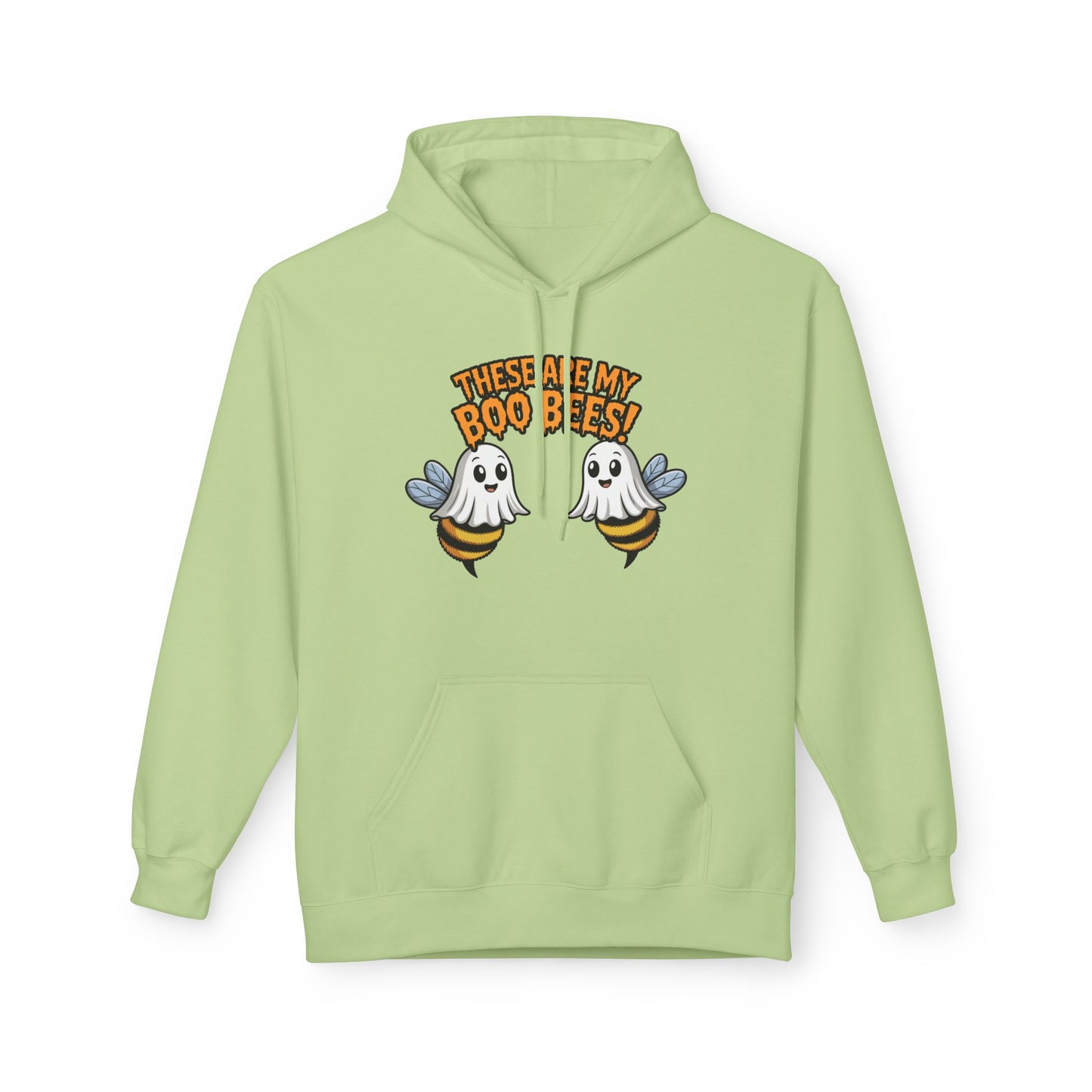 Halloween Ghosts Boo Bees Hoodie, Funny Halloween Sweatshirt, Unisex Fleece Hoodie, Cute Ghost Hoodie, Halloween Gift Idea