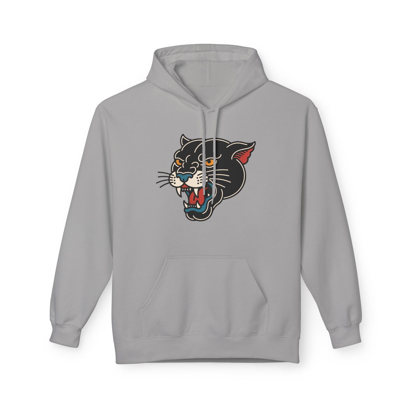 Panther Tattoo Hoodie – Retro Black Cat Graphic Sweatshirt