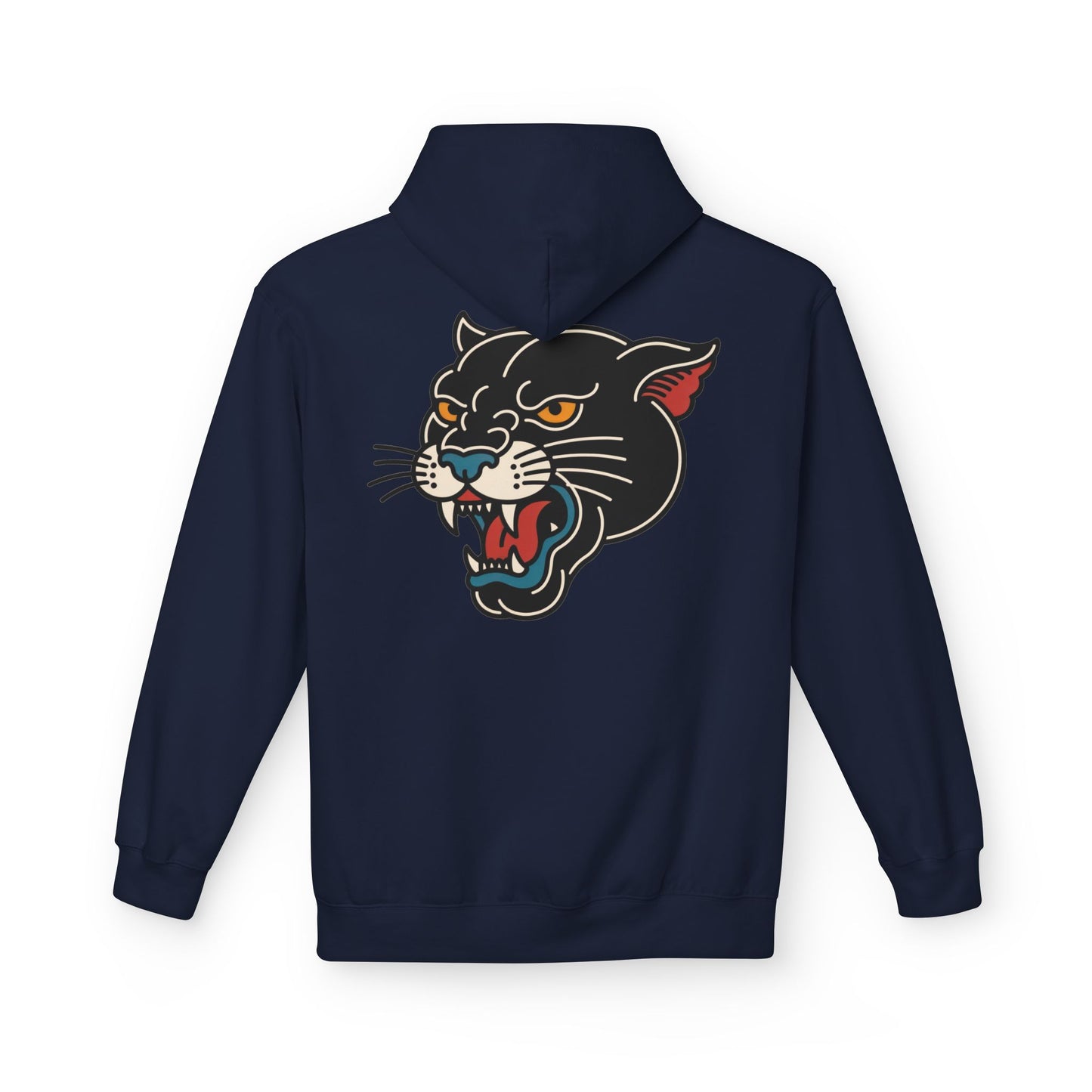 Panther Tattoo Hoodie – Retro Black Cat Graphic Sweatshirt