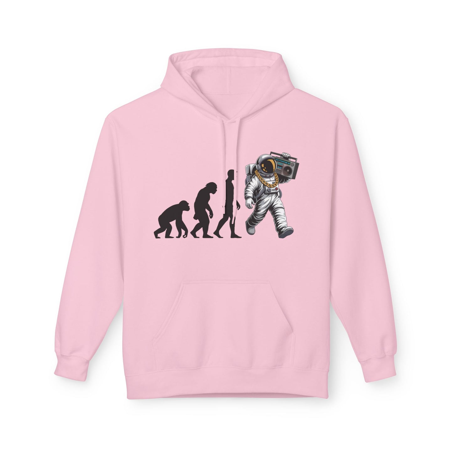 Astronaut Evolution Hoodie – Retro Space Explorer Graphic Hoodie