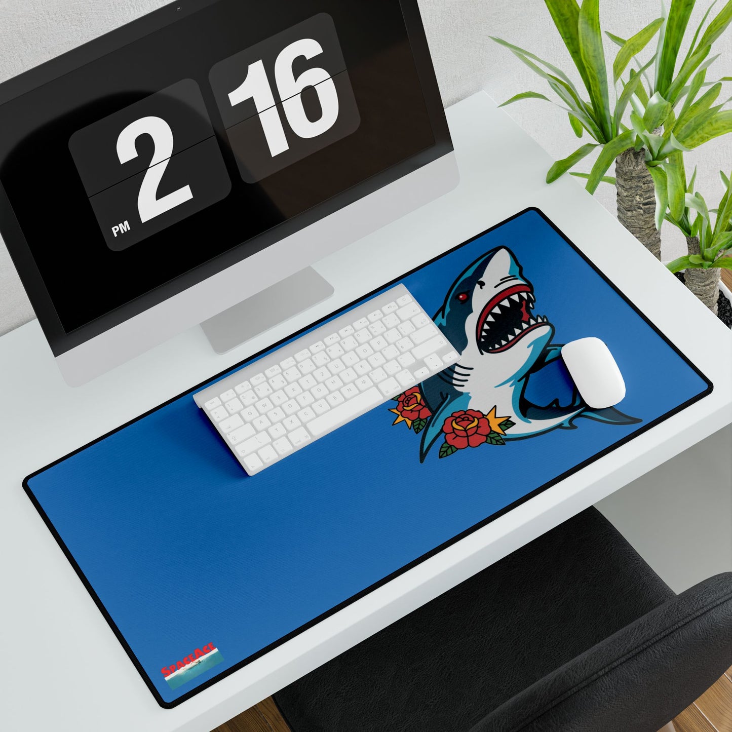 Shark & Roses Desk Mat Gaming Mouse Pad