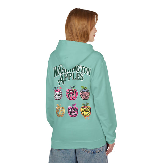 Washington Apples Hoodie — Graphic Apple Variety Sweatshirt (Cosmic Crisp, Fuji, Granny Smith, Pink Lady, Honeycrisp)