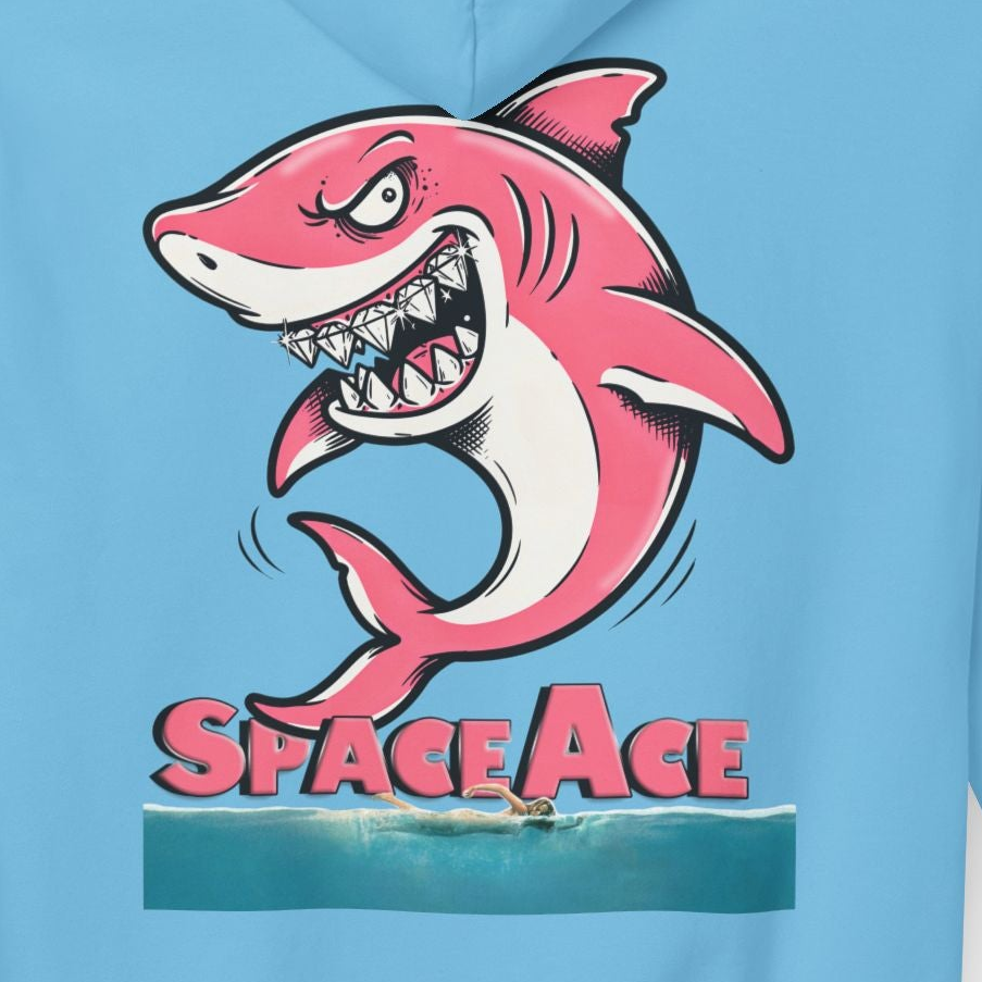 Space Ace Jawsy Hoodie – Retro Surf Graphic Pullover