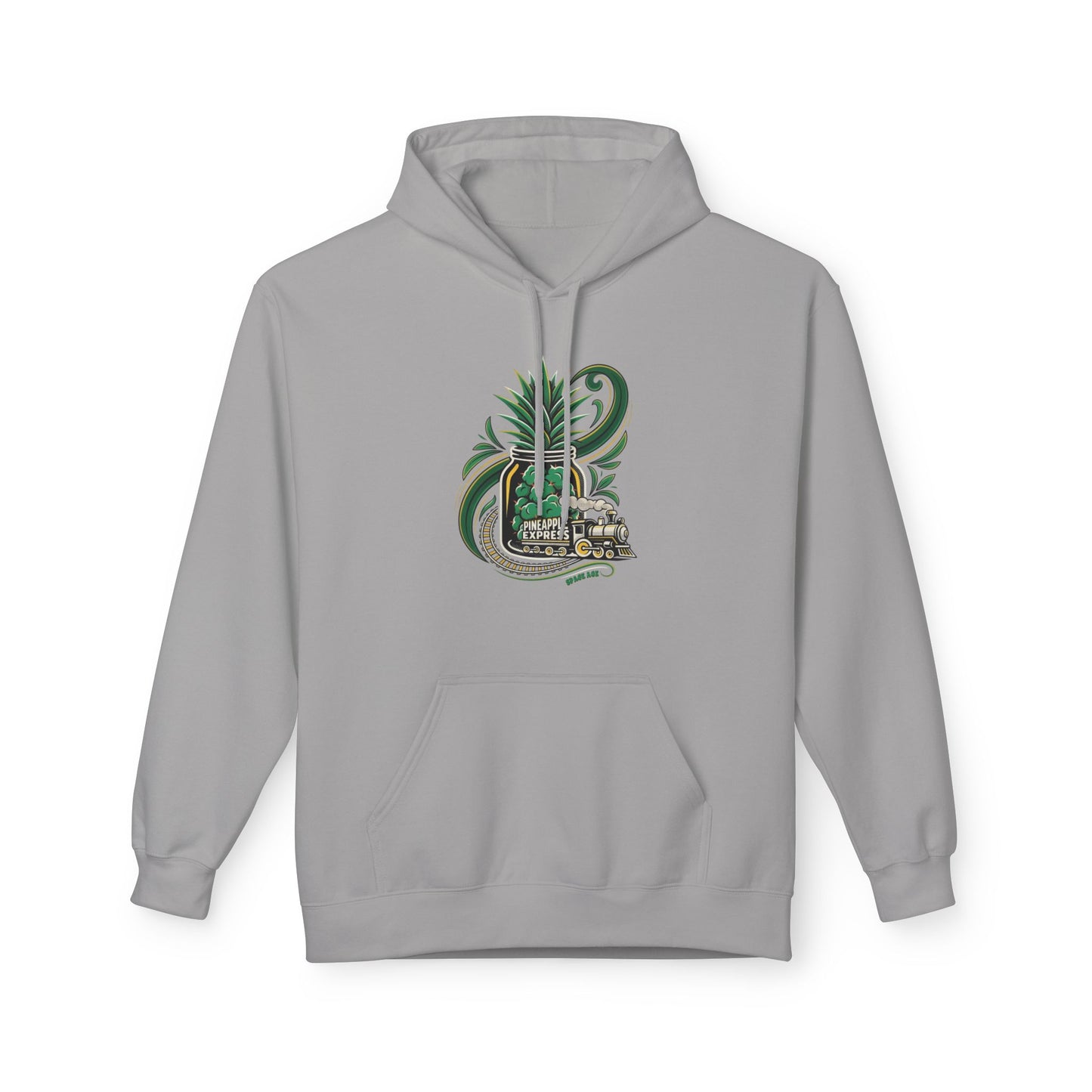 Pineapple Express Hoodie — Tropical Train Graphic Pullover
