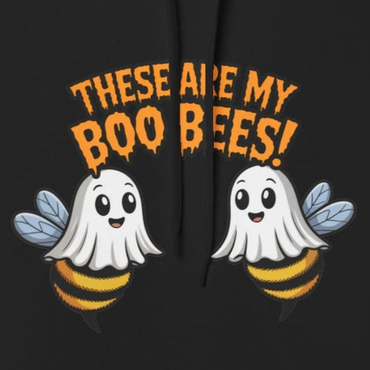 Halloween Ghosts Boo Bees Hoodie, Funny Halloween Sweatshirt, Unisex Fleece Hoodie, Cute Ghost Hoodie, Halloween Gift Idea
