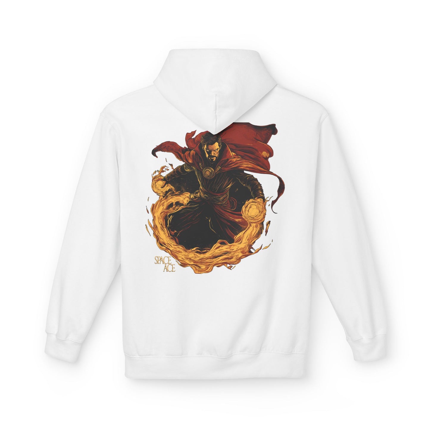Magic Sorcerer Hoodie — Fiery Mystic Doctor of Science Graphic Pullover