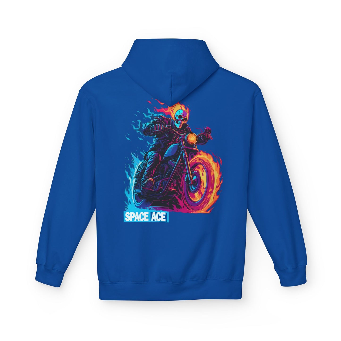 Space Ace Hoodie - General Crunch with Flaming Bike