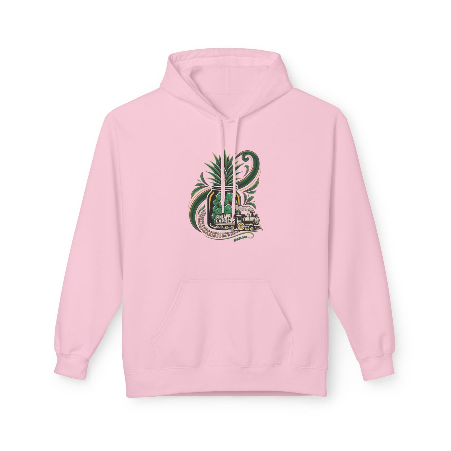 Pineapple Express Hoodie — Tropical Train Graphic Pullover
