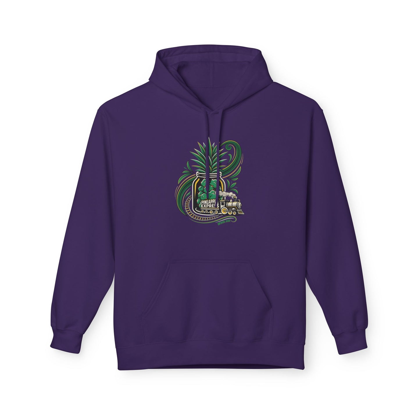 Pineapple Express Hoodie — Tropical Train Graphic Pullover