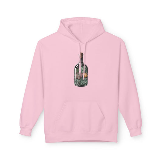 Succulent Bottle Hoodie, Cozy Gift for Outdoorsy Friends, Travel, Adventure, Casual Wear, Eco-Friendly Style
