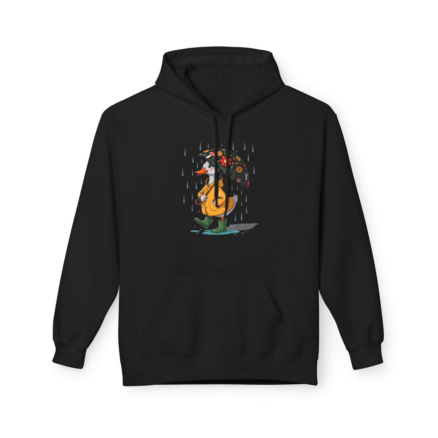 Silly Goose Rainy Day Hoodie - Unisex Softstyle Fleece, Cozy Gift for Music Lovers, Fun Umbrella Design, Perfect for Fall