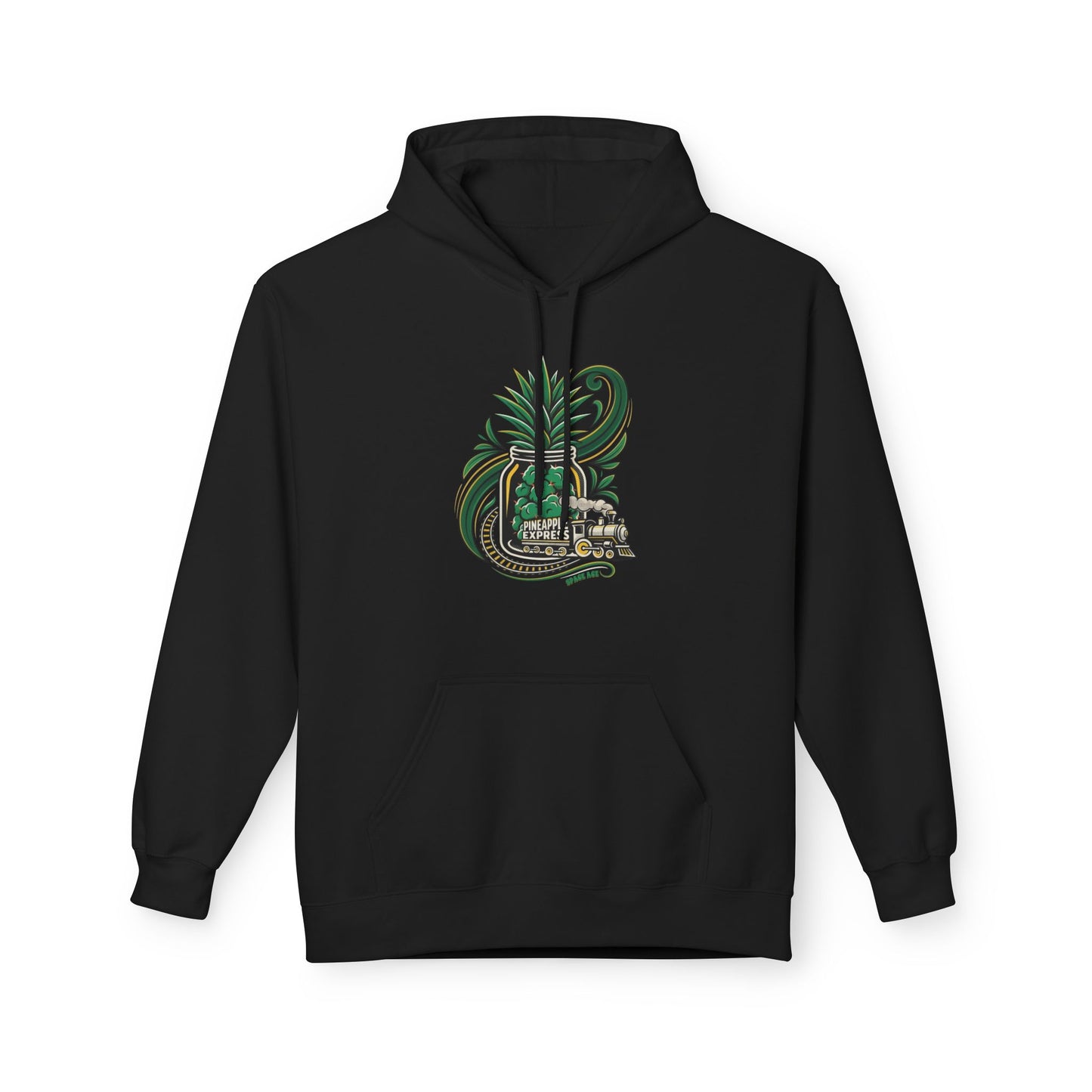Pineapple Express Hoodie — Tropical Train Graphic Pullover