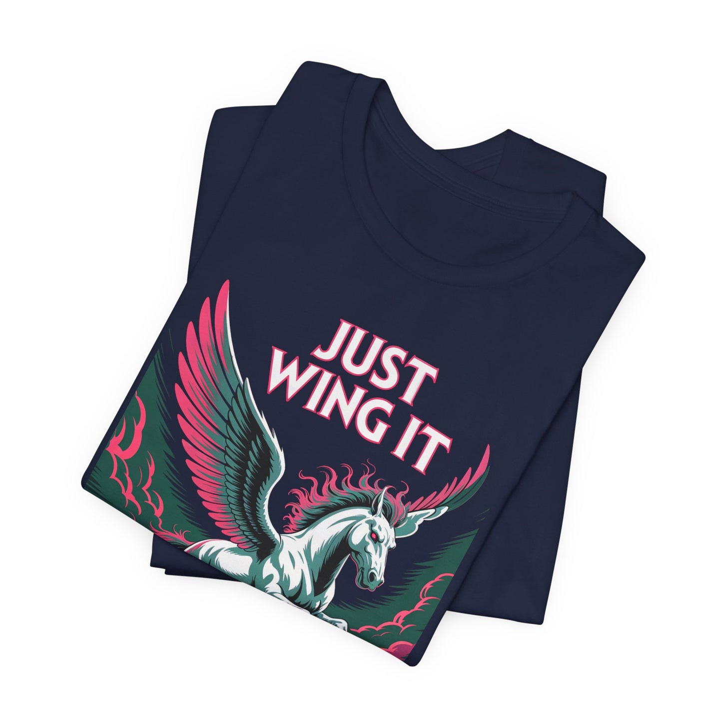 Just Wing It Pink Pegasus Shirt Lightning Clash of the Titans Mythical Horse