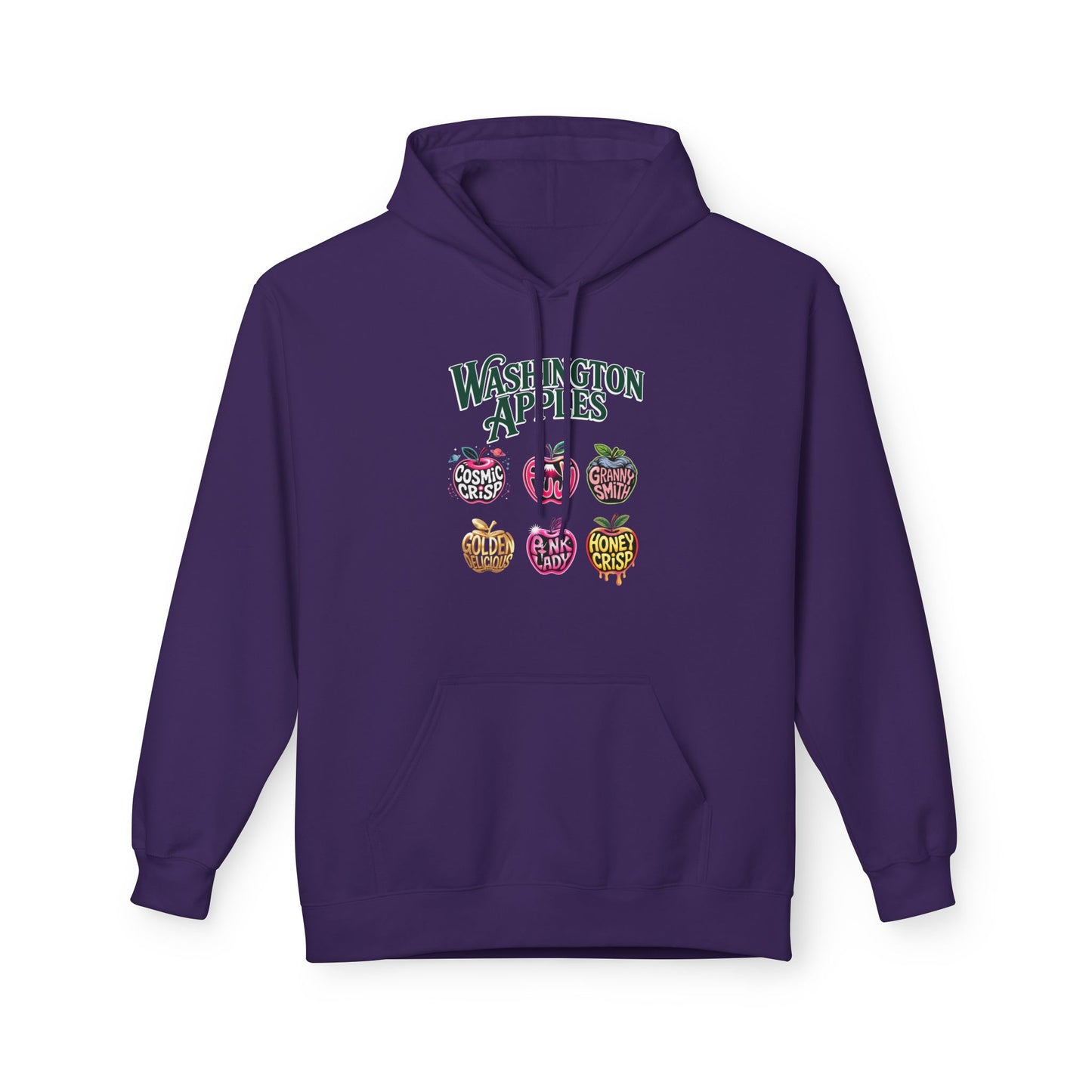 Washington Apples Hoodie — Graphic Apple Variety Sweatshirt (Cosmic Crisp, Fuji, Granny Smith, Pink Lady, Honeycrisp)