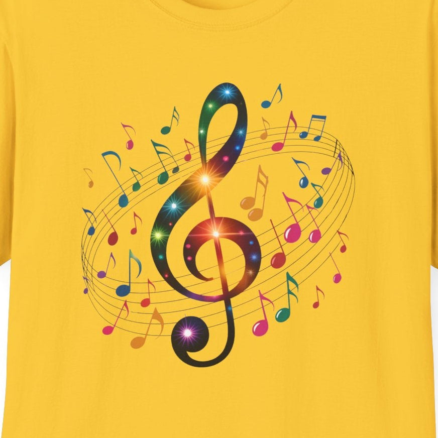 Musical Vibes T-Shirt, Softstyle Tee for Music Lovers, Gifts for Musicians, Concert Wear, Casual Outfits, Music Festival Apparel
