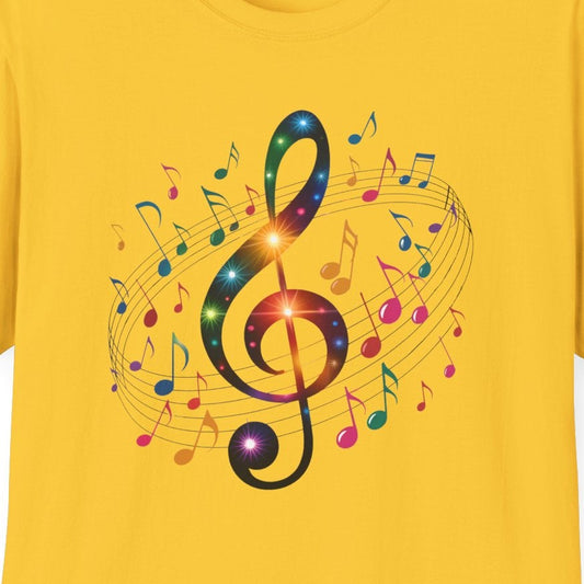 Musical Vibes T-Shirt, Softstyle Tee for Music Lovers, Gifts for Musicians, Concert Wear, Casual Outfits, Music Festival Apparel