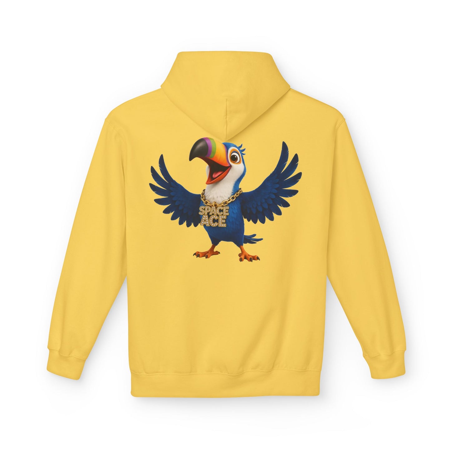 Space Ace Toucan Doug Hoodie — General Crunch Cartoon Pullover