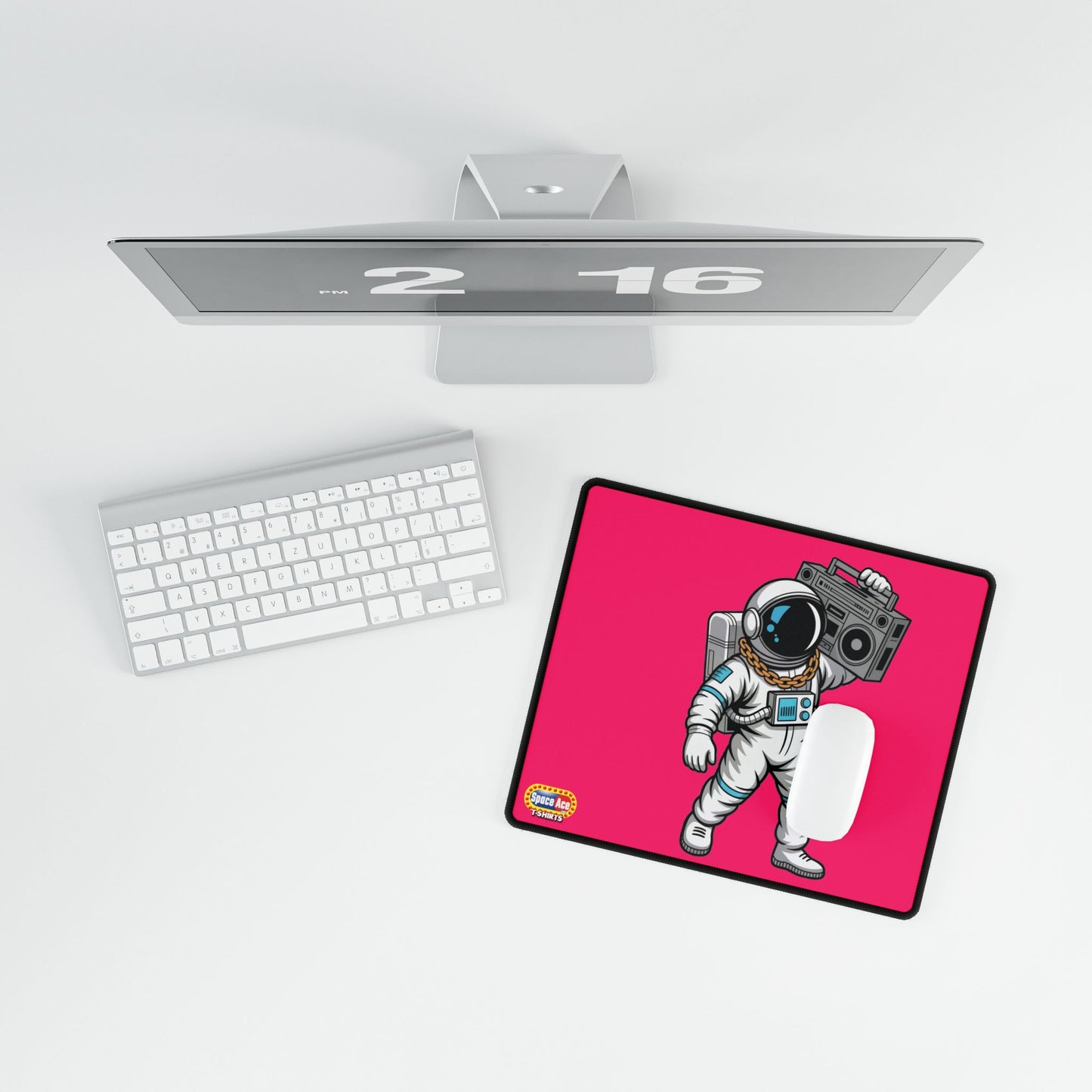Astronaut with Boombox Desk Mat - Space Music Gaming Mousepad