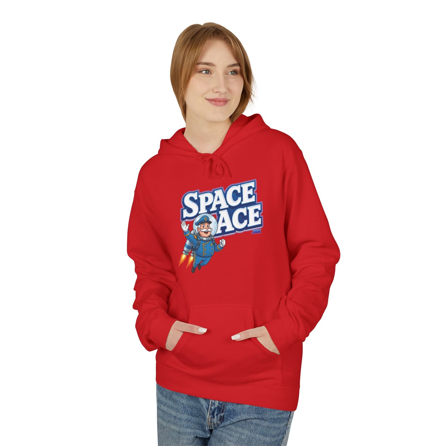 Space Ace Hoodie - General Crunch with Flaming Bike