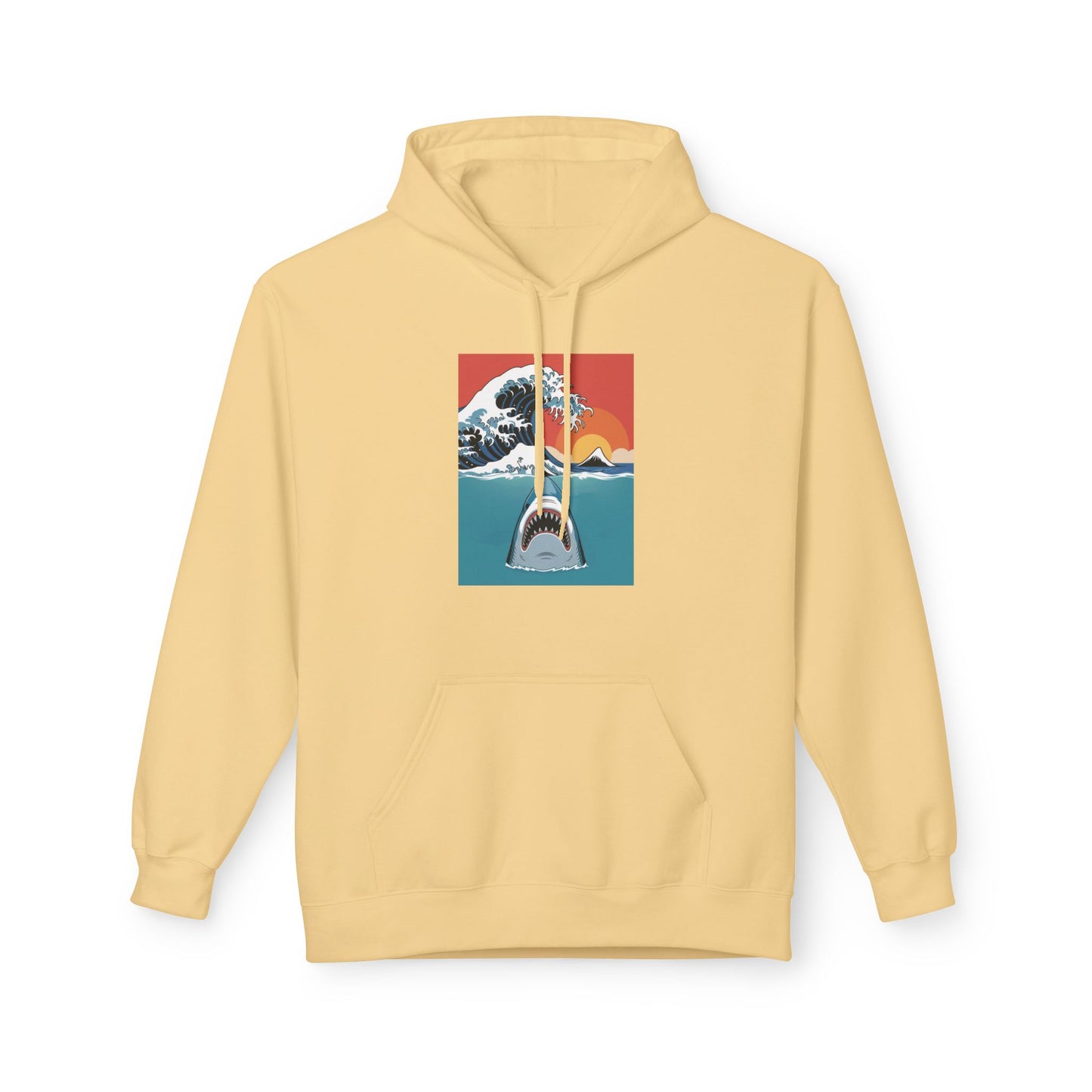 The Wave Jaws Hoodie, Unisex Warm Casual Wear, Beach Lover Gift, Nature-Inspired Apparel, Perfect for Summer, Relaxing Vibes