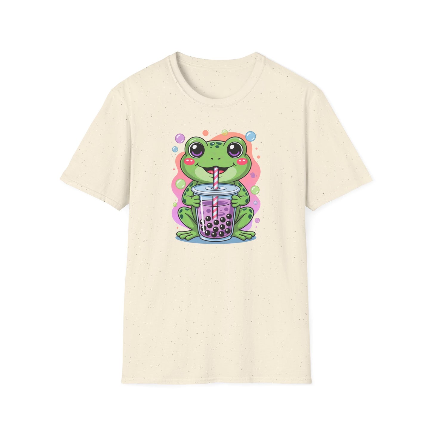 Frog Bubble Tea T-Shirt Cute Kawaii Frog Drinking Boba Tee