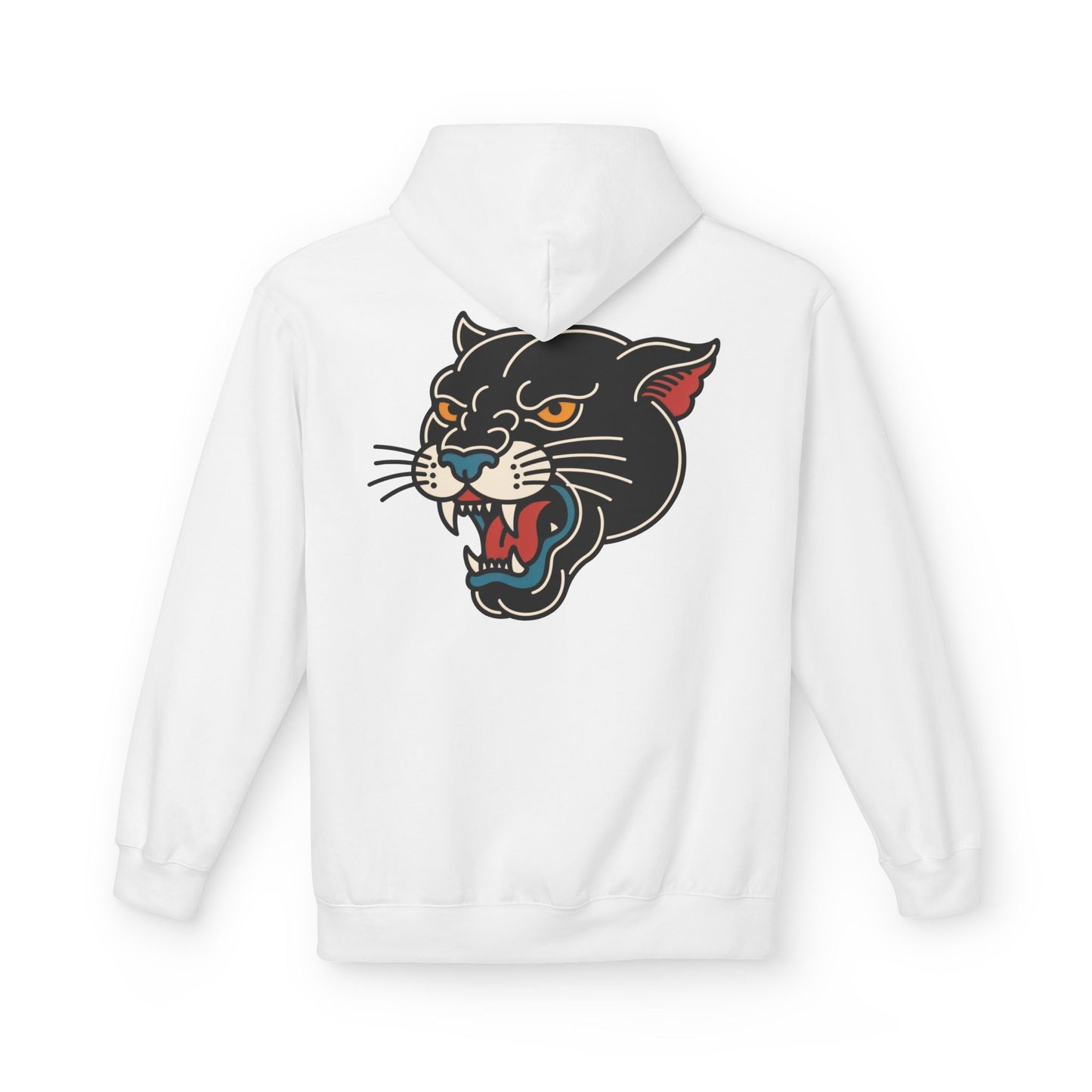 Panther Tattoo Hoodie – Retro Black Cat Graphic Sweatshirt