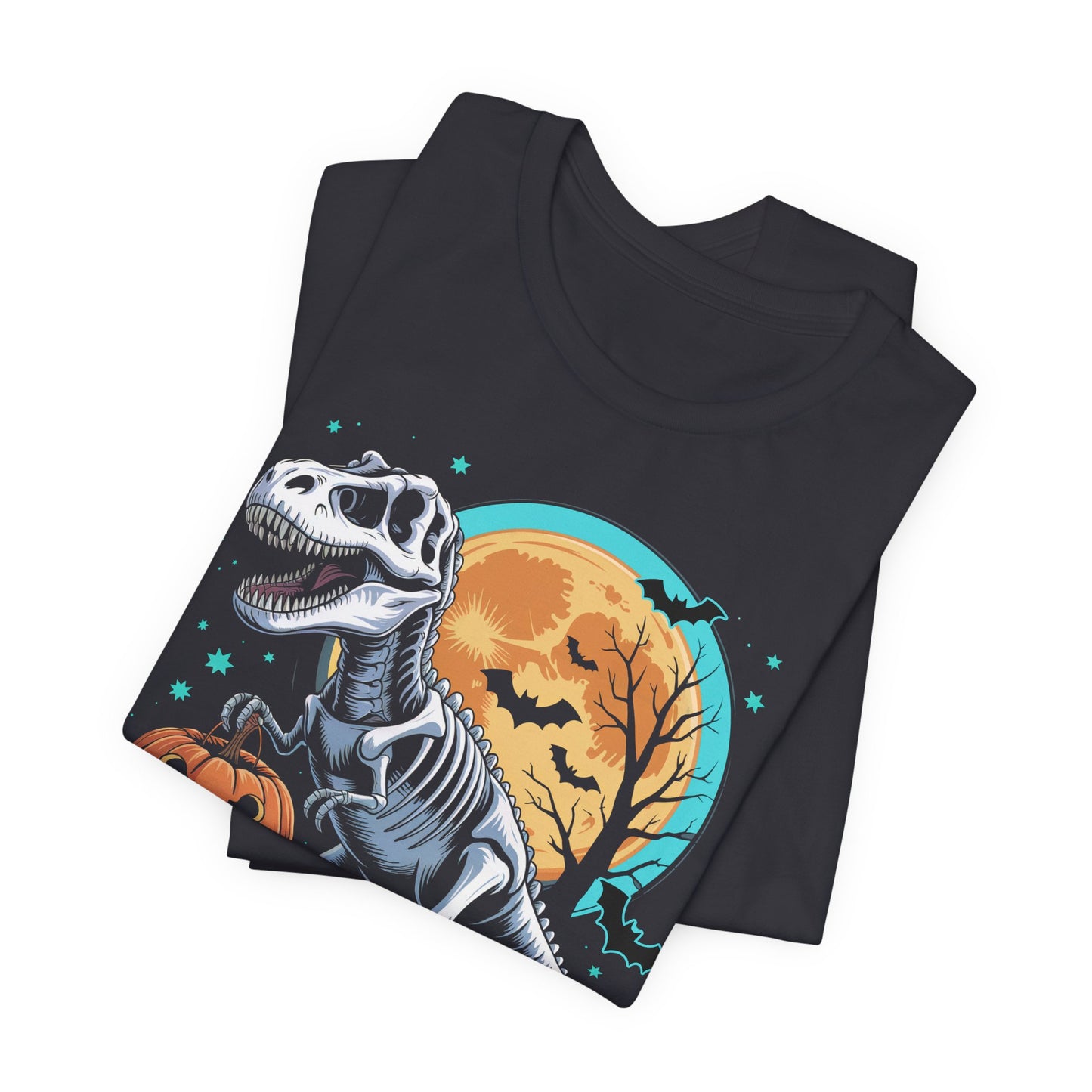 Halloween Dinosaur Tee, Spooky Shirt, Unisex Graphic Tee, Halloween Costume Top, Kids & Adult Shirt, Trick-or-Treat T-Shirt