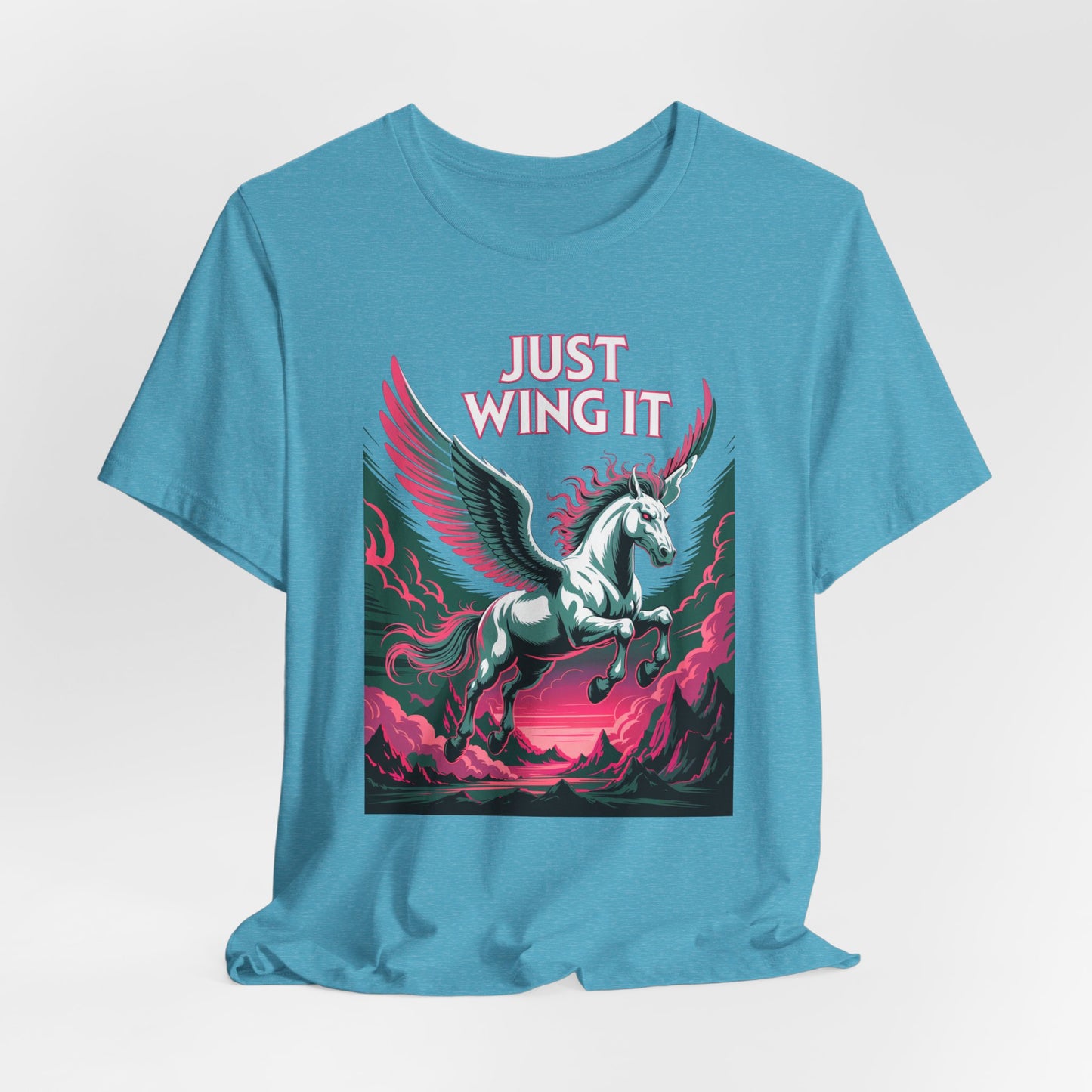 Just Wing It Pink Pegasus Shirt Lightning Clash of the Titans Mythical Horse
