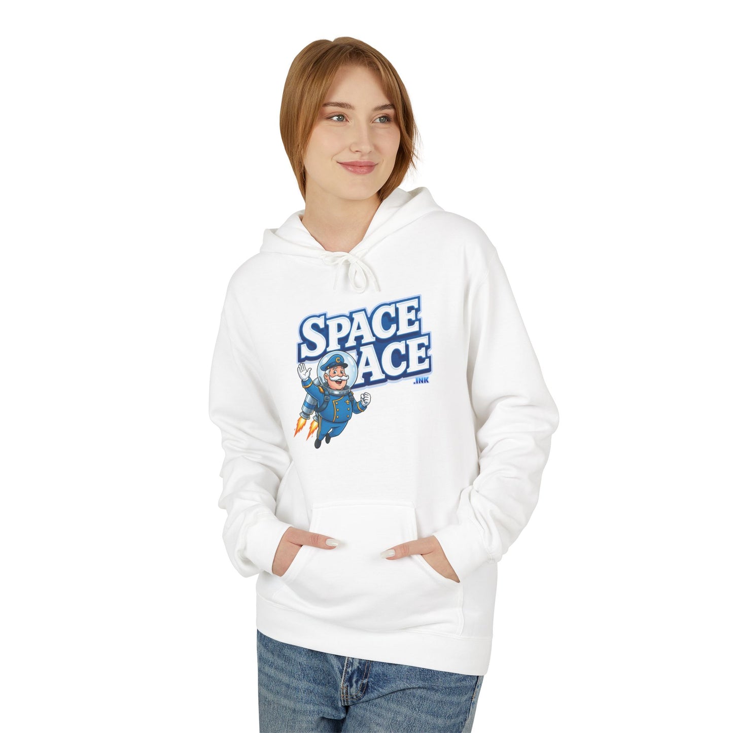 Space Ace Hoodie - General Crunch with Flaming Bike