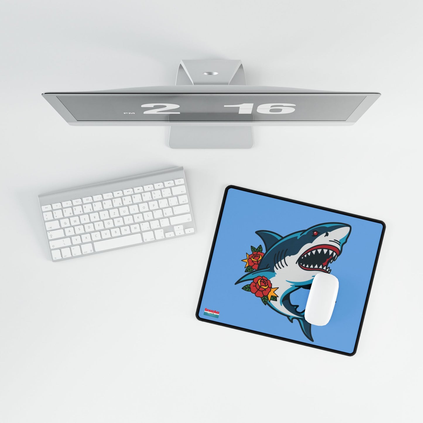 Shark & Roses Desk Mat Gaming Mouse Pad