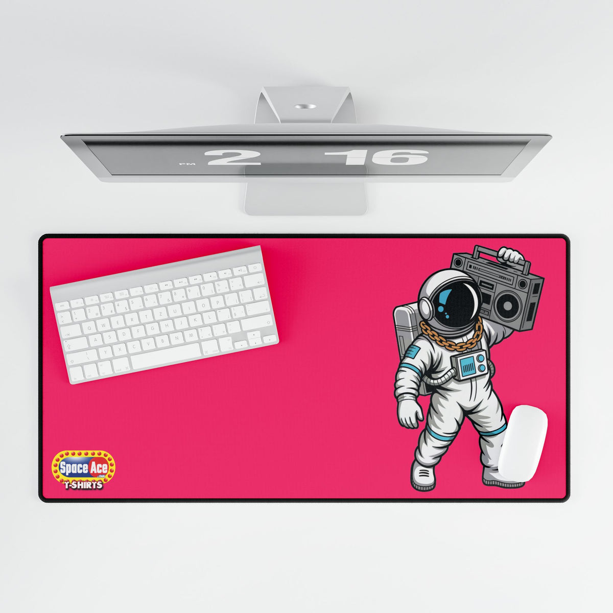 Astronaut with Boombox Desk Mat - Space Music Gaming Mousepad