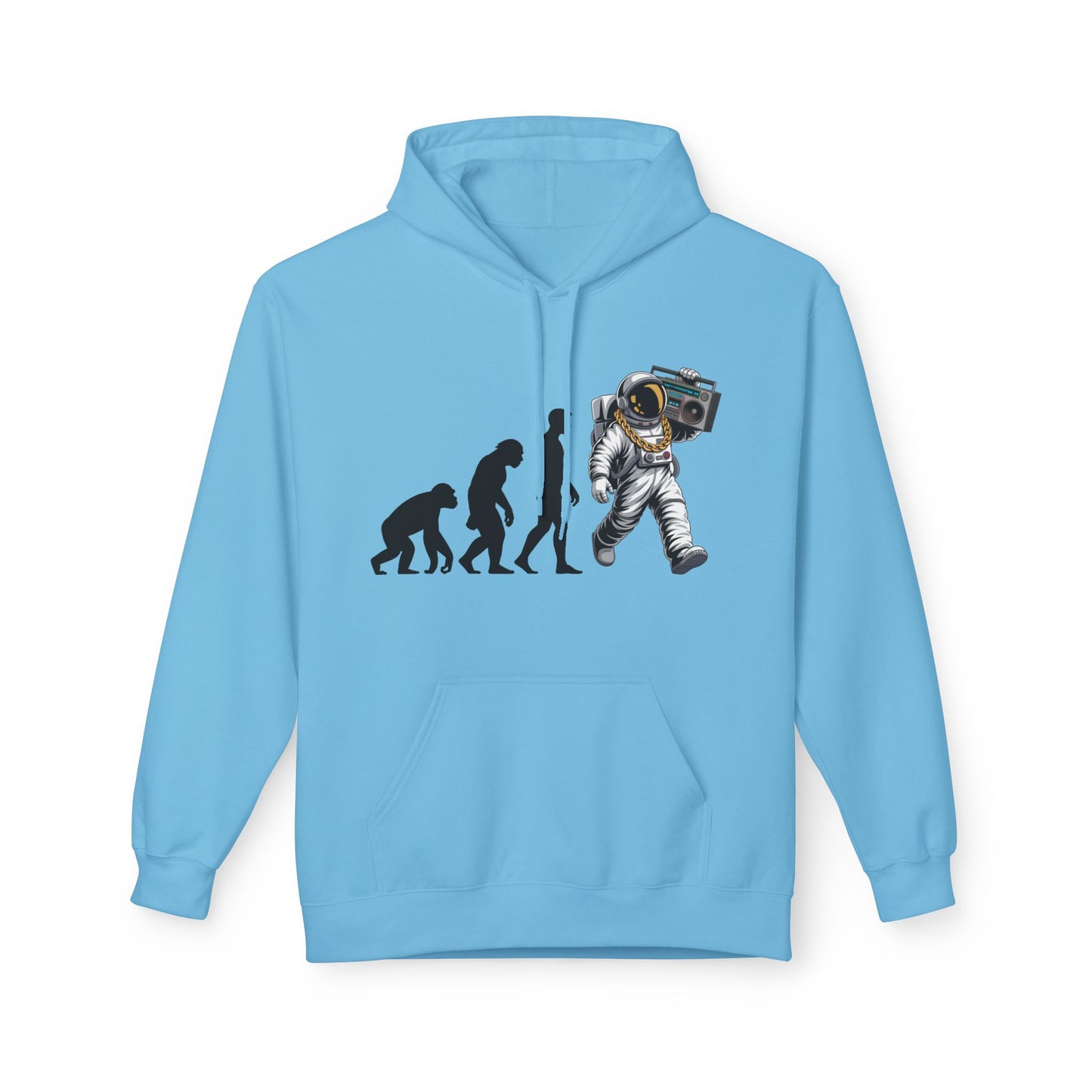 Astronaut Evolution Hoodie – Retro Space Explorer Graphic Hoodie