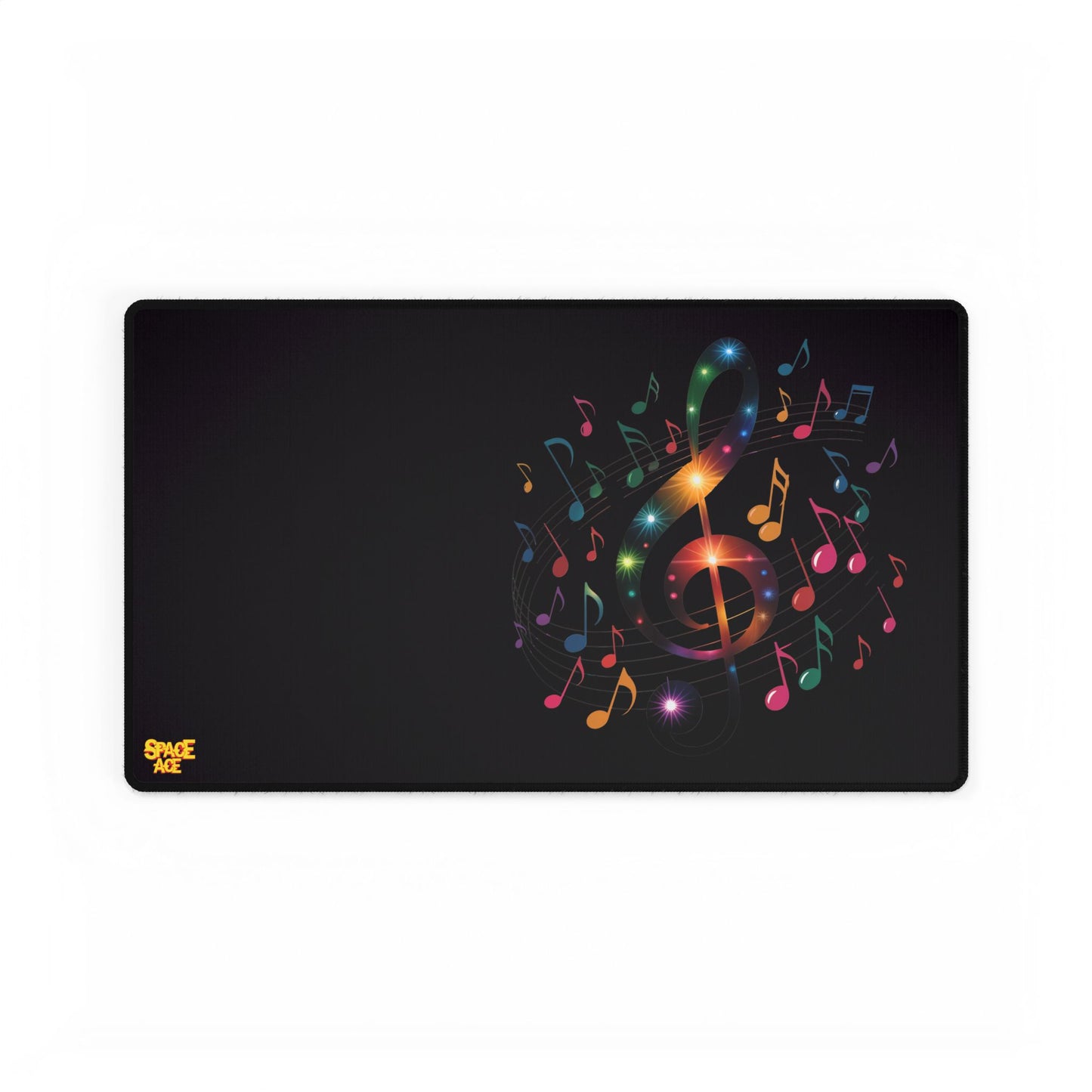 Music Notes Desk Mat Colorful Treble Clef Gaming Mouse Pad