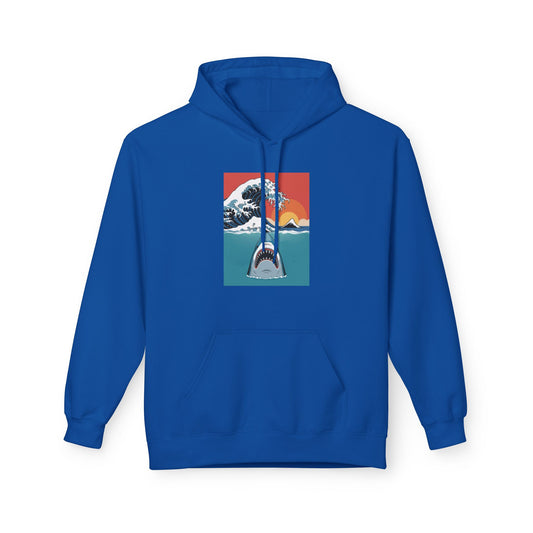 The Wave Jaws Hoodie, Unisex Warm Casual Wear, Beach Lover Gift, Nature-Inspired Apparel, Perfect for Summer, Relaxing Vibes
