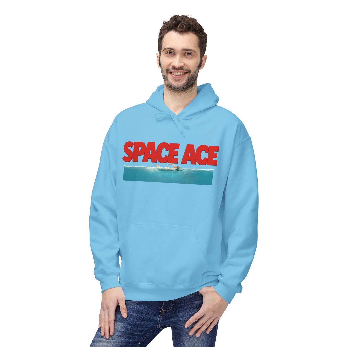 Space Ace Jawsy Hoodie – Retro Surf Graphic Pullover