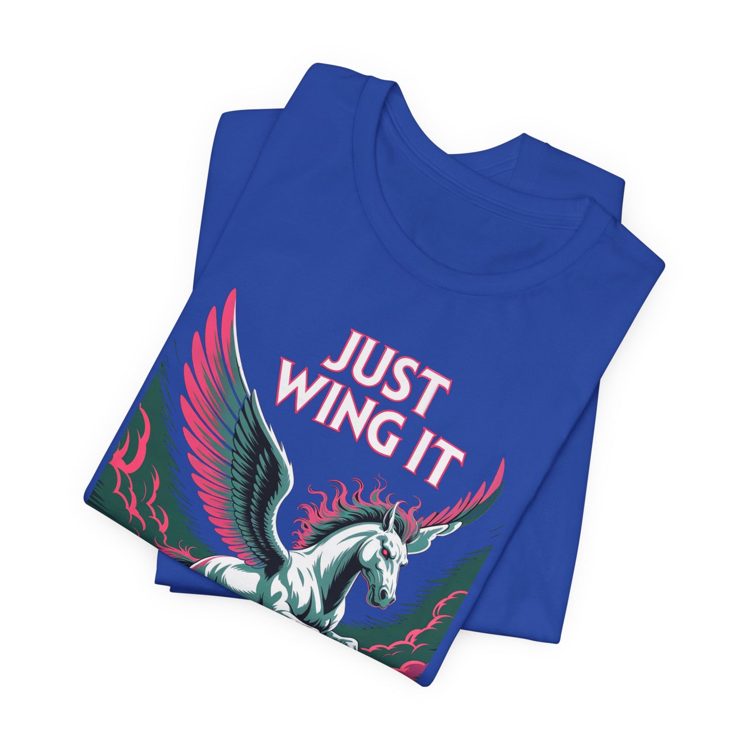 Just Wing It Pink Pegasus Shirt Lightning Clash of the Titans Mythical Horse