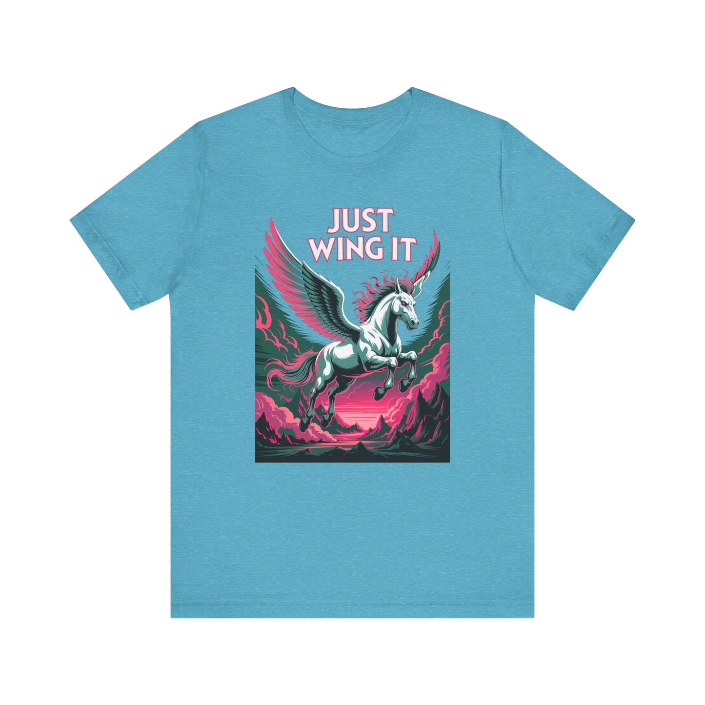 Just Wing It Pink Pegasus Shirt Lightning Clash of the Titans Mythical Horse